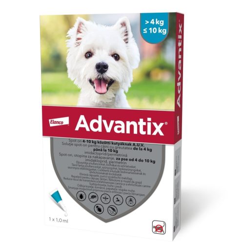 ADVANTIX DOG 4-10 KG 1X1,0 ML