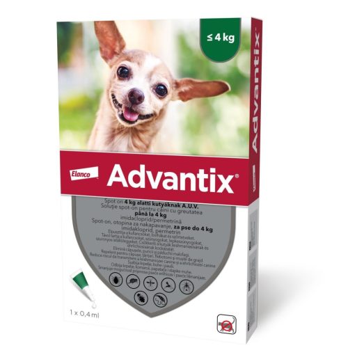 ADVANTIX DOG 0-4 KG 1X0,4 ML