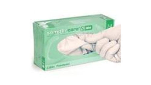 Vizsgálókesztyű latex SEMPERCARE púderes S 100x