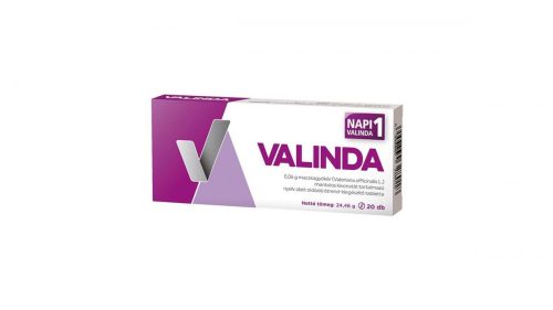 Valinda 0,06 g nyelv alatt oldódó étrend-kiegészítő tabletta 20x