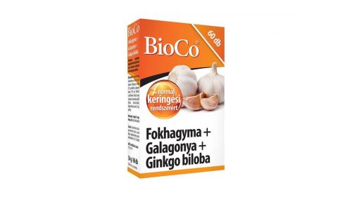 BioCo Fokhagyma + Galagonya + Ginkgo biloba tartalmú étrend-kiegészítő tabletta 60x