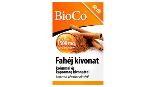 BioCo Fahéj kivonat krómmal és kapormag kivonattal tabletta 60 x 0,9 g (54 g)