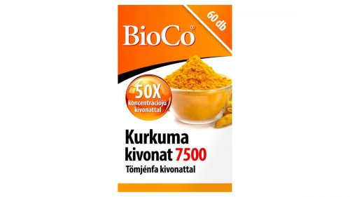 BioCo Kurkuma kivonat 7500 tömjénfa kivonattal kapszula 60 x 0,5 g (30 g)