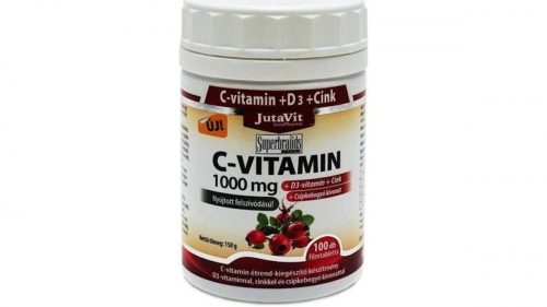 JutaVit C-vitamin 1000mg+D3+Zn+csipke retard tabl. 100x