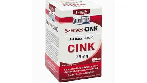 JutaVit Szerves Cink 25 mg tabletta 100x