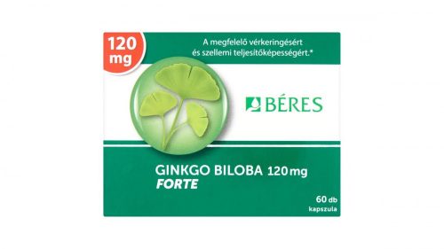Béres Ginkgo biloba 120 mg Forte étrend-kiegészítő kapszula 60 db 29,7 g