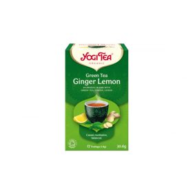 YogiTea Bio zöldtea gyömbér citrom 17x