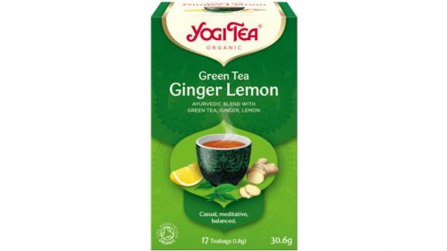 YogiTea Bio zöldtea gyömbér citrom 17x