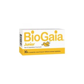 BioGaia Junior rágótabletta étrendkieg. eper 30x