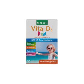   Béres Vita-D3 Kid 800 NE citrom ízű étrend-kiegészítő rágótabletta D3-vitaminnal 50 x 0,54 g (27 g)