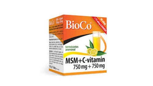 BioCo MSM+C-vitamin 750+750 mg étrendkieg. por 75 adag