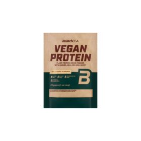   BioTechUSA Vegan Protein cukormentes vaníliás sütemény ízű fehérje italpor édesítőszerekkel 25 g