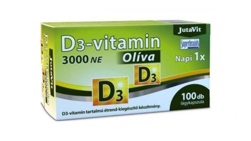 JutaVit D3-vitamin 3000 NE Oliva lágy kapszula 100x