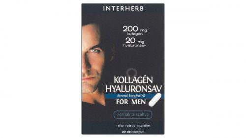 Interherb Kollagén & Hyaluronsav for Men étrend-kiegészítő kapszula férfiakra szabva 30 db 18,6 g