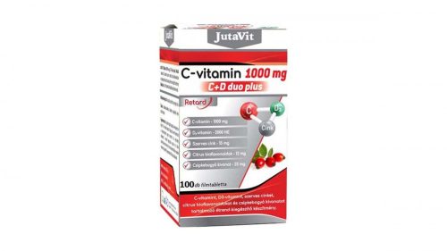 JutaVit C-vitamin 1000 mg C + D duo plus retard filmtabletta 100x