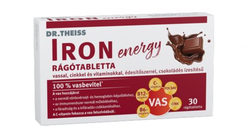 Dr.Theiss Iron Energy rágótabletta csokoládés 30x