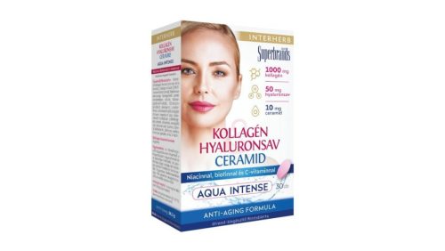 Interherb Kollagén Hyaluronsav és Ceramid Szépségformula AQUA Intense tabletta 30x