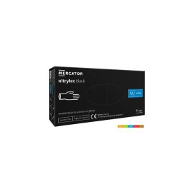 Vizsgálókesztyű NITRYLEX púdermentes fekete XL 100x