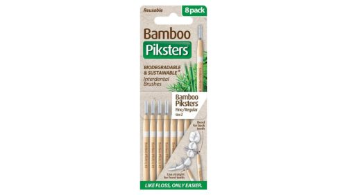 Piksters Bamboo fogköztisztító Size2 White 8x