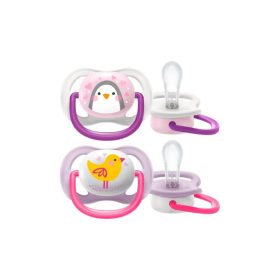 Avent Ultra Air játszócumi lány 0-6hó állatos 2x