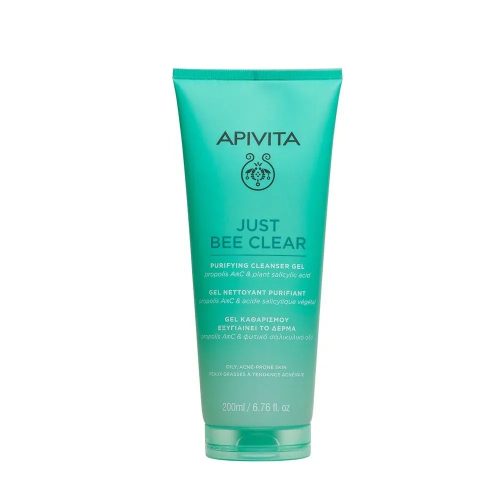 APIVITA JUST BEE CLEAR arctisztító habzó gél zsíros bőrre 200ml