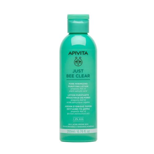 APIVITA JUST BEE CLEAR pórusösszehúzó mélytisztító lotion zsíros. pattanásokra hajlamos bőrre (200ml)