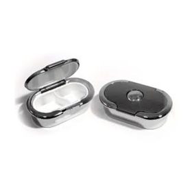 Gyógyszeradagoló - ovál, 2 részes - grafit 1x