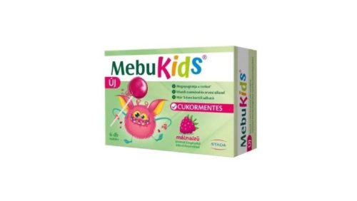 MebuKids étrendkiegészítő nyalóka málna 6x