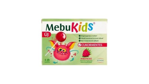 MebuKids étrendkiegészítő nyalóka málna 1x