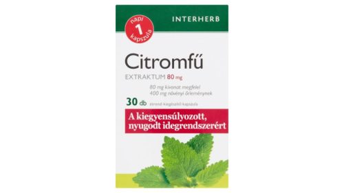 Interherb Napi1 Citromfű Extraktum 80 mg étrend-kiegészítő kapszula 30 db 12 g