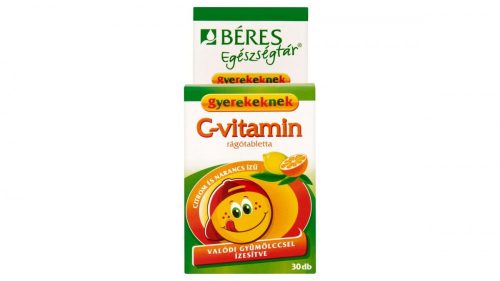 Béres Egészségtár C-vitamin rágótabletta gyerekeknek 30 db 16,2 g